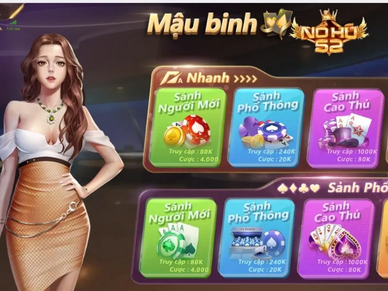 Bài mậu binh với nhiều sảnh cho tân thủ