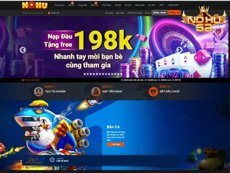 Hướng dẫn chi tiết cách tham gia game online Nohu52